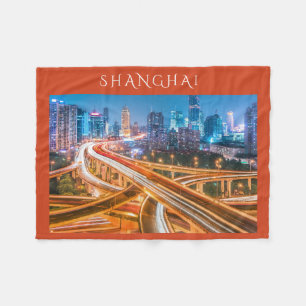 Shanghai Overpass 2 fleece blanket