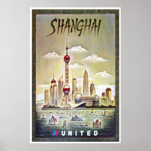 Shanghai Poster China Print Chinese Art United