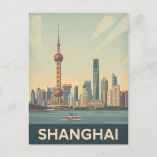 Shanghai Skyline Postcard