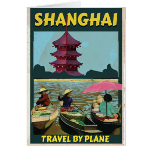 Shanghai vintage travel poster