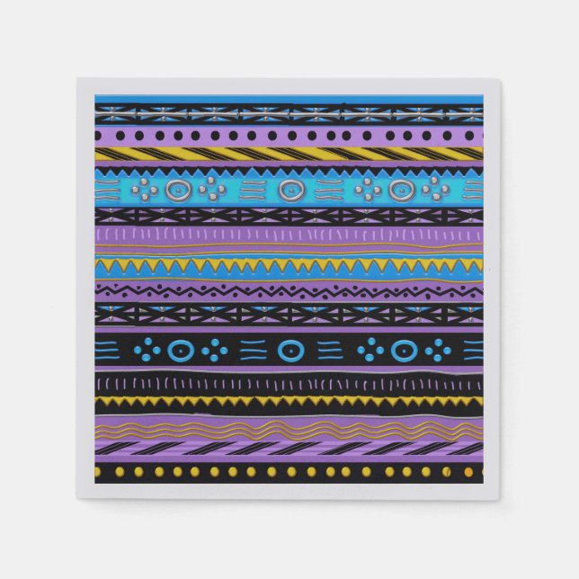 Shango African Pattern Mix Napkin (Front)