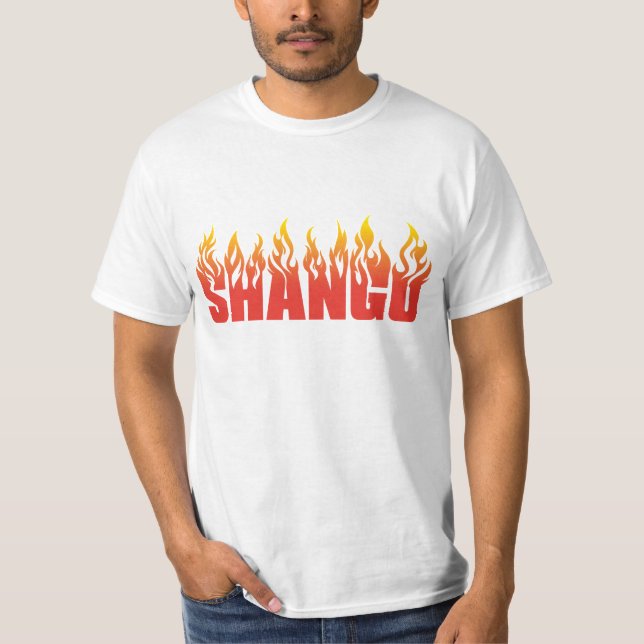 Shango name and flames 02 T-Shirt (Front)