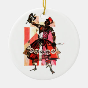 Shango orisha ceramic tree decoration