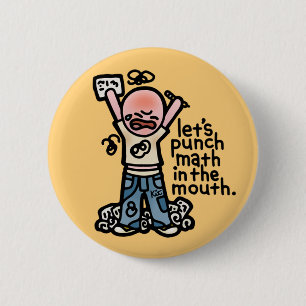 shank math. 6 cm round badge