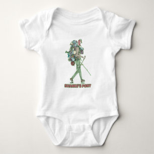 Shanks's pony funny hiker walking baby bodysuit