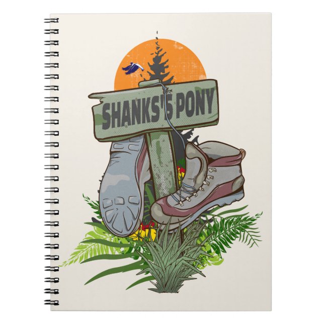 Shanks's pony old hiking boots notebook (Front)