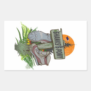 Shanks's pony old hiking boots rectangular sticker