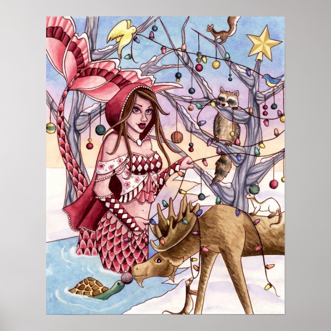 Shanna - Christmas Mermaid Poster (Front)