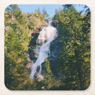 Shannon Falls, Squamish, Canada  Square Paper Coaster