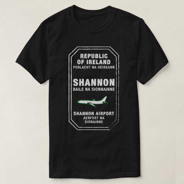 Shannon Ireland Passport Stamp Vacation Travel  T-Shirt (Design Front)