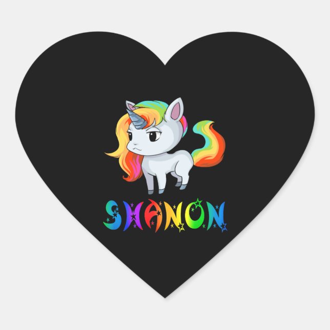 Shanon Unicorn Heart Sticker (Front)