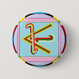 Shanti i.e. Peace: Karuna Reiki Healing Symbol 6 Cm Round Badge