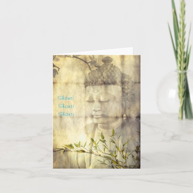 Shanti (Peace) Buddha Yoga Meditation Note Cards (Front)