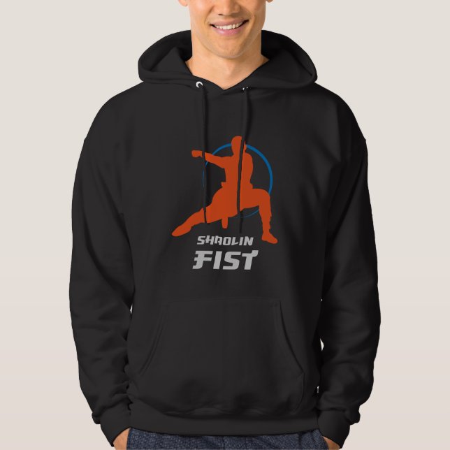 Shaolin Fist Kung Fu Warrior Hoodie (Front)