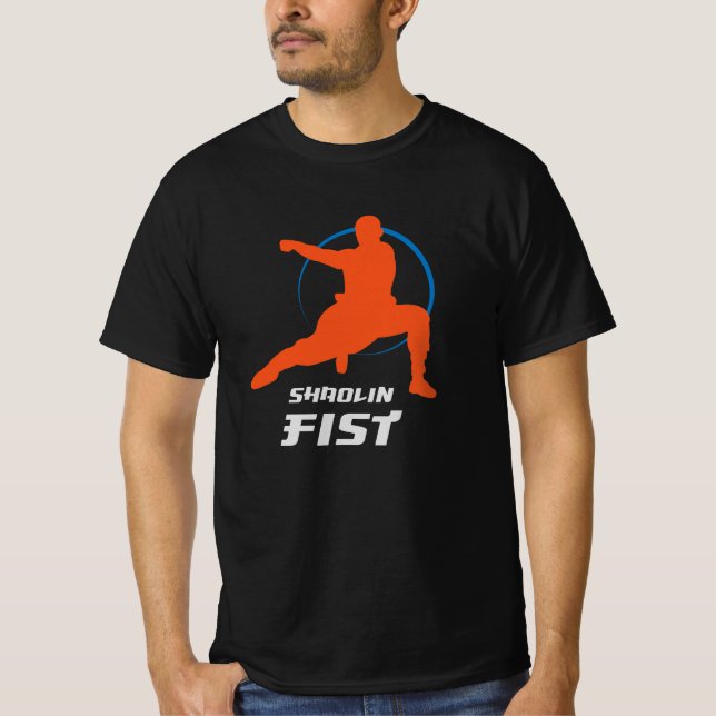 Shaolin Fist Kung Fu Warrior T-Shirt (Front)