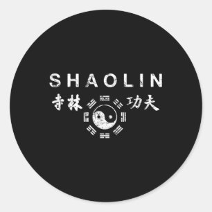 Shaolin Kung Fu Chinese Martial Arts  Classic Round Sticker