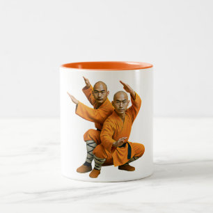 Shaolin Monk Art Two-Tone Coffee Mug