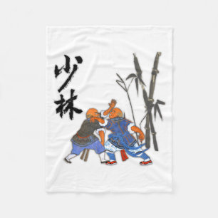 Shaolin Monks T Shirt Fleece Blanket