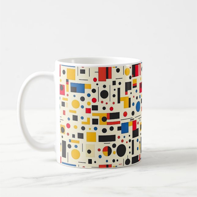 Shape Intelligence, beautiful, bauhaus, colorful Coffee Mug (Left)