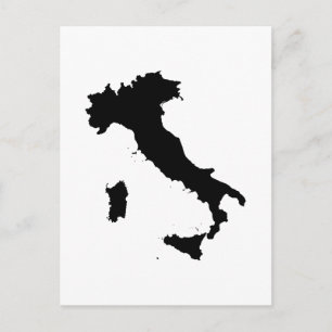 Shape of Italy Postcard