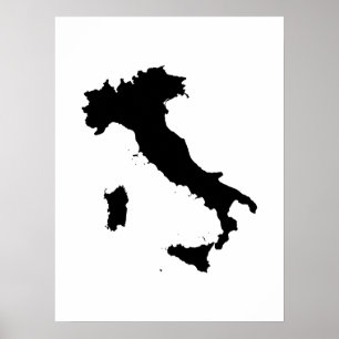 Shape of Italy Poster