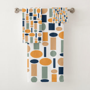 Shape Pattern Bath Towel Set