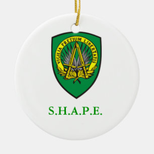 SHAPE Shield Ceramic Tree Decoration