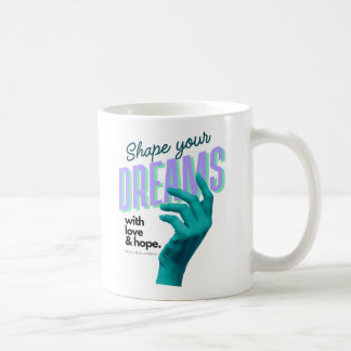 Shape Your Dreams With a Blue Hand Reaching Forwar Coffee Mug