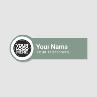 Shaped Employee Pin Name Tag Business Logo