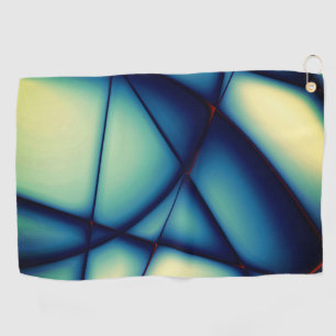 Shapeless cutouts raised, blue to 'avocado cream' golf towel