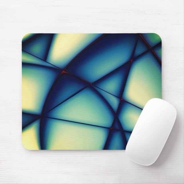 Shapeless cutouts raised, green to greenish beige  mouse mat (With Mouse)
