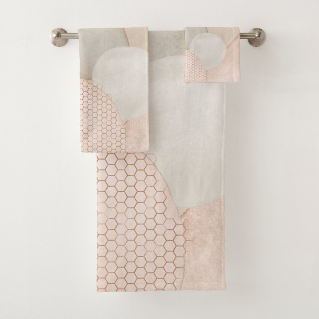 Shapes and Patterns Abstract   Bath Towel Set (Insitu)