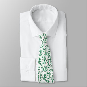 Shapes - Forest Green on White Tie