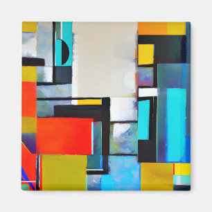 Shapes Geometric Abstract Painting Magnet