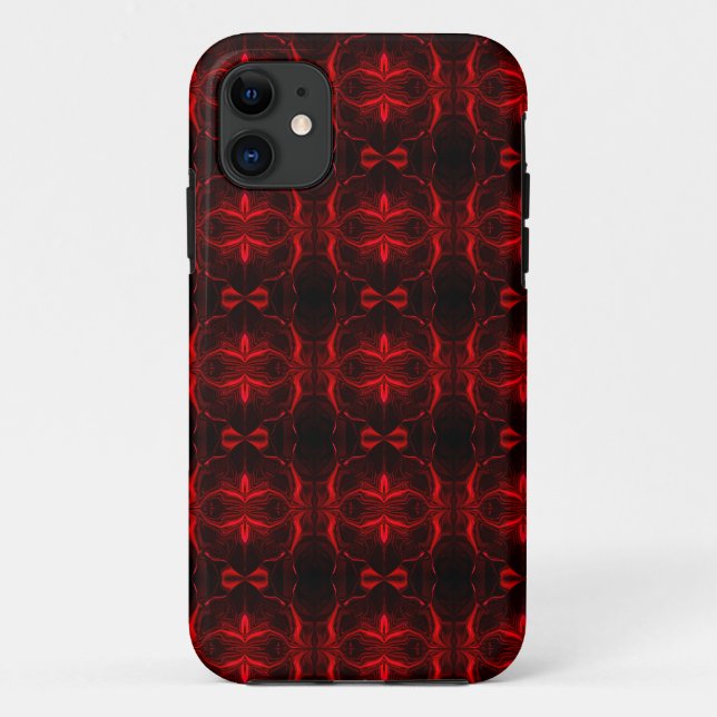 Shapes in red floating on black background  Case-Mate iPhone case (Back)