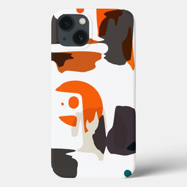 Shapes in retro colours abstract design Case-Mate iPhone case (Back)