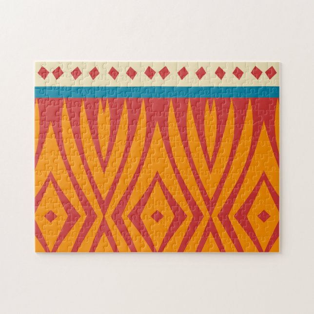 Shapes in retro colours jigsaw puzzle (Horizontal)