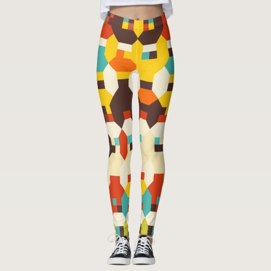 Shapes in retro colours leggings