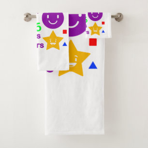Shapes Numbers Kids Towel Set