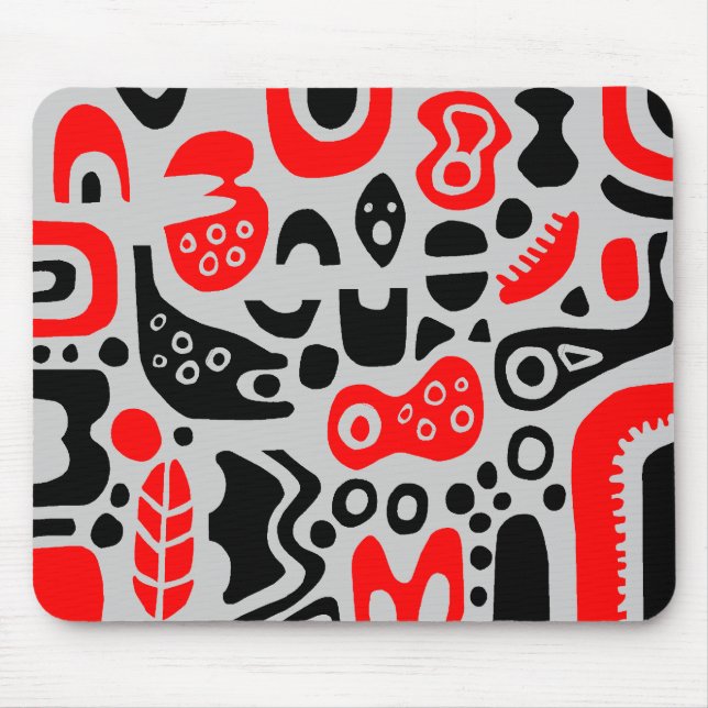 Shapes - On Light Grey Mouse Mat (Front)