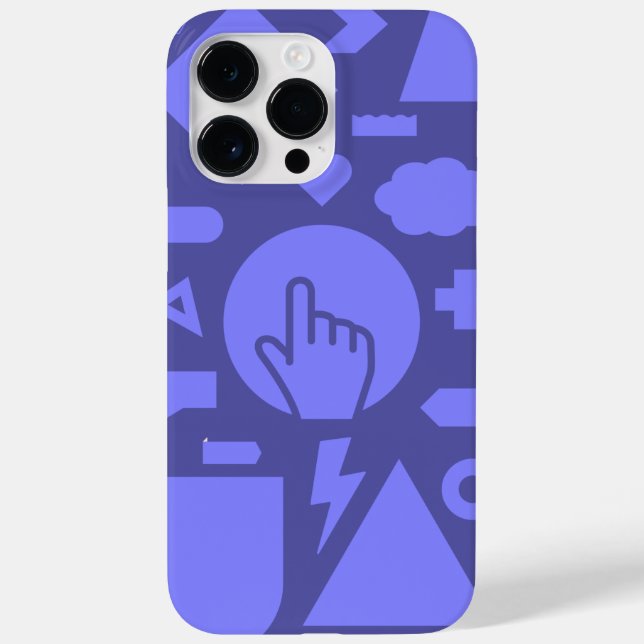 Shapes Pattern iphone 14 pro max case (Back)