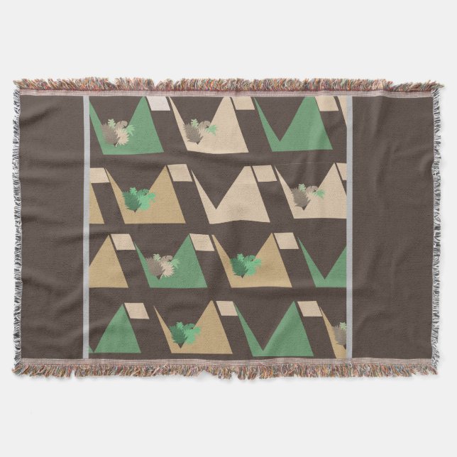 Shapes & Shrubs Throw Blanket (Front)
