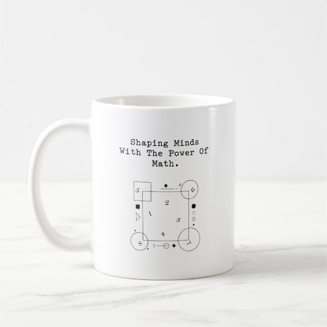 Shaping Minds Math Power | Inspiring Education Coffee Mug (Left)