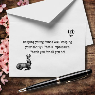 Shaping Minds Without Losing Yours-Impressive Thank You Card