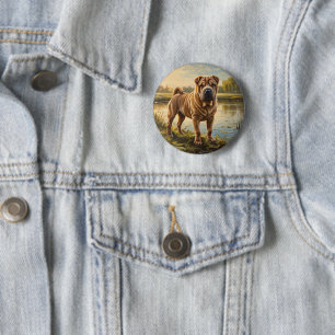 Shar Pei 6 Cm Round Badge
