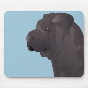 Shar Pei Basic Design Templates Mouse Mat
