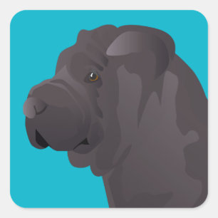 Shar Pei Basic Design Templates Square Sticker