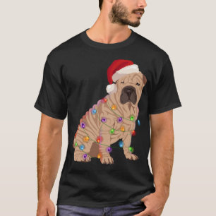 Shar Pei Christmas Lights Xmas Dog Lover T-Shirt