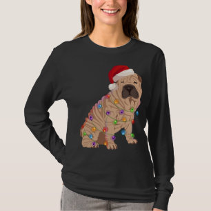 Shar Pei Christmas Lights Xmas Dog Lover T-Shirt