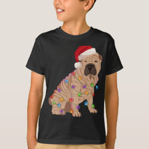 Shar Pei Christmas Lights Xmas Dog Lover T-Shirt
